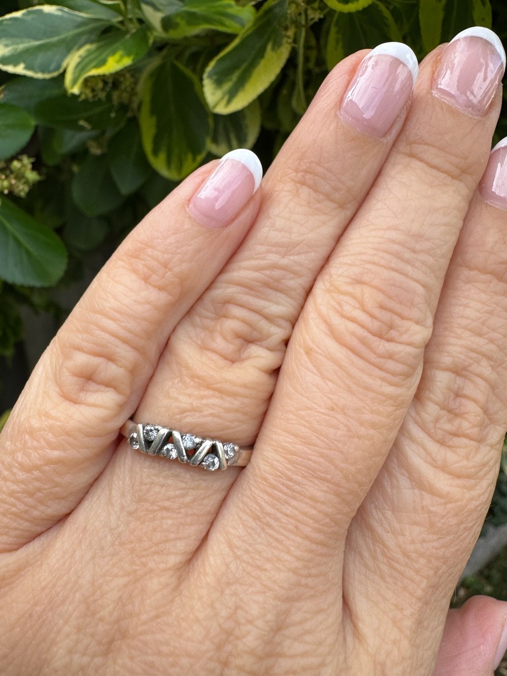 Sterling Silver CZ Accent Ring - Hallmarked 925
